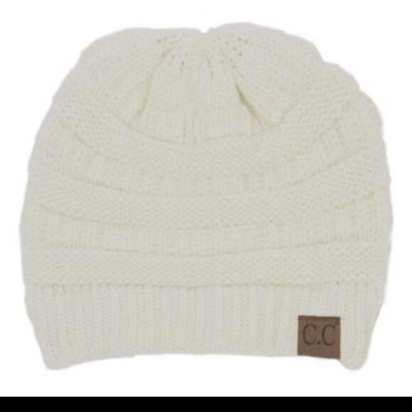 CC Exclusives Ivory Knit Beanie NWT - Picture 3 of 3